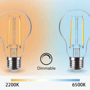 Dimmable and color adjustable LED filament lamp